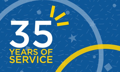 35 years of service logo
