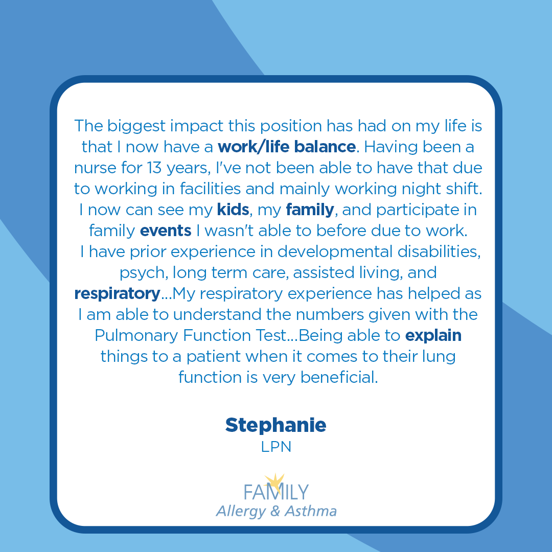 Nursing Careers Family Allergy & Asthma